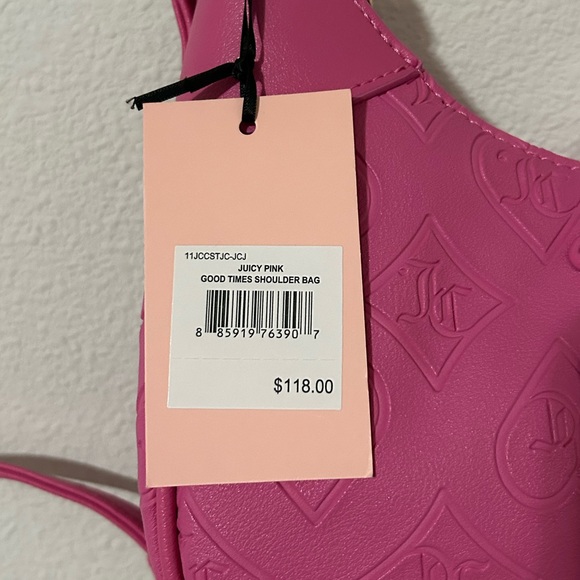 Rare NWT Juicy Couture Good Times Shoulder Bag Juicy Pink - Picture 4 of 15